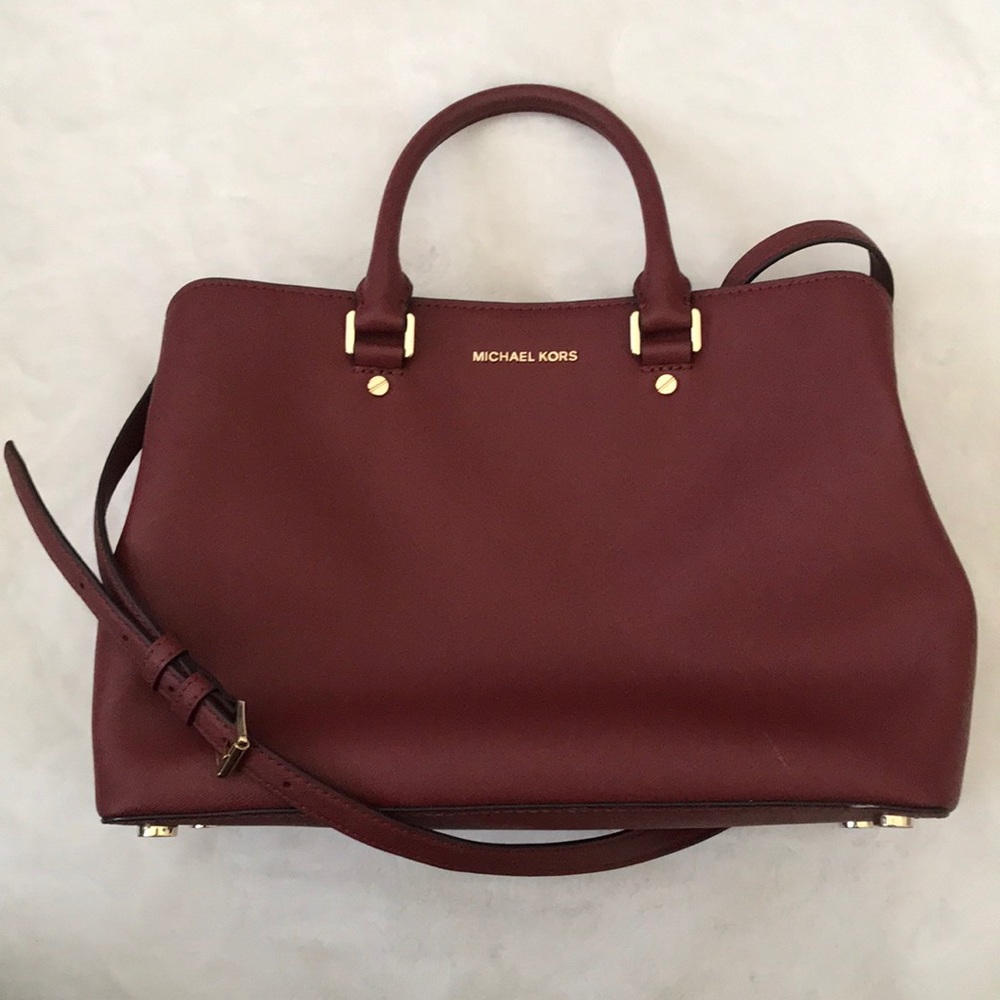 Michael Kors Triple Compartment Satchel, Rust